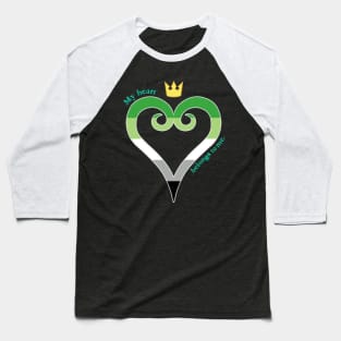 Aro Pride Heart Baseball T-Shirt